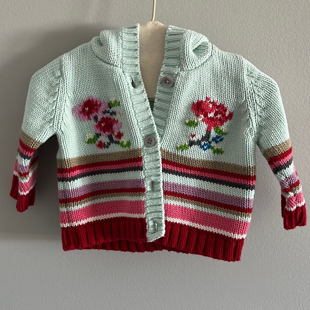 Baby Gap Cotton Sweater with Pom Pom 💕